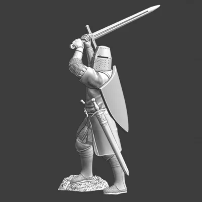 Medieval knight fighting with great sword - NCM