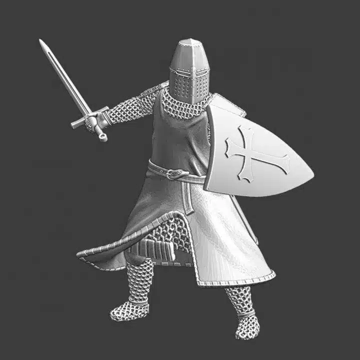 Medieval Order Knight - Great helm and sword - NCM