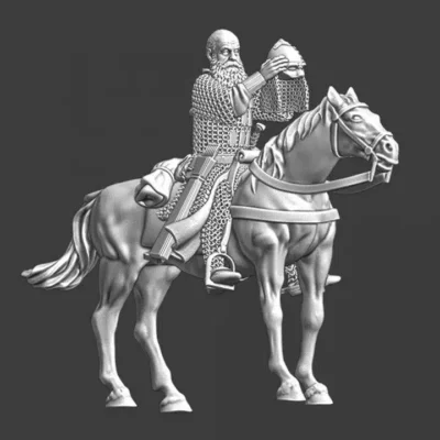 Medieval Kievan Rus elderly putting on helmet - NCM