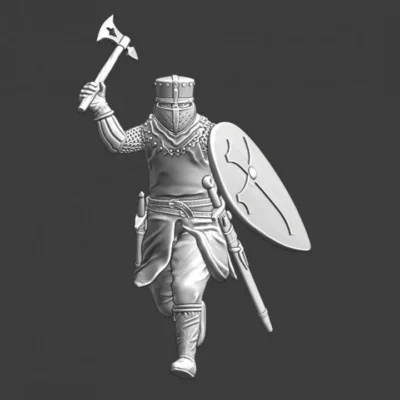Medieval Danish Crusader running - NCM