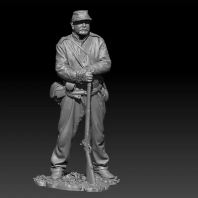 5th Company Washington Artillery soldier standing