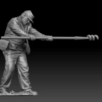 5th Company Washington Artillery using worm