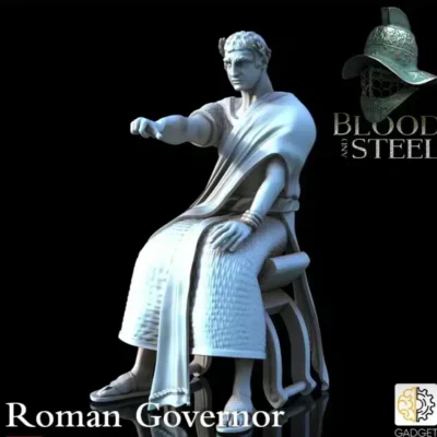 Roman governor on stool