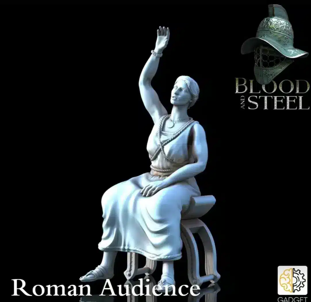 Roman woman audience spectator member seated