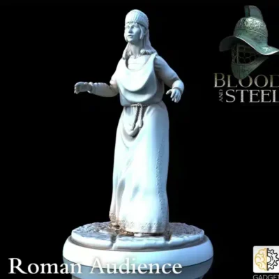 Roman woman audience spectator member standing