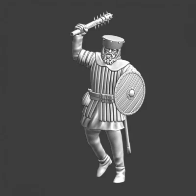 Medieval soldier with spiked mace - NCM