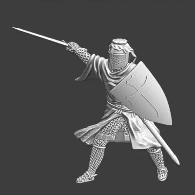 Medieval Hospitaller Knight - Fighting - NCM