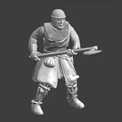 Medieval Crusader Knight with great axe - NCM