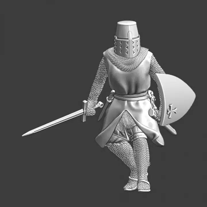 Medieval Crusader Knight advancing - NCM