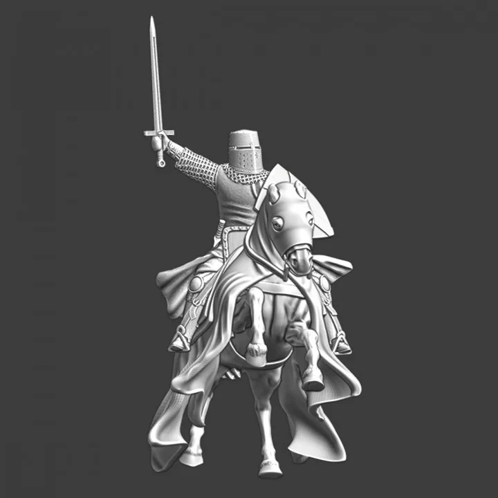Medieval Mounted Templar Knight - NCM