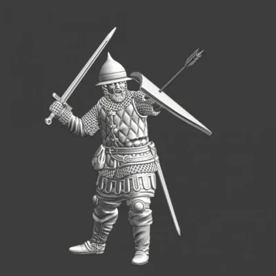Medieval Kievan Rus warrior in battle - NCM