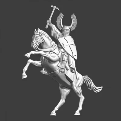 Medieval Teutonic Knight with warhammer - NCM