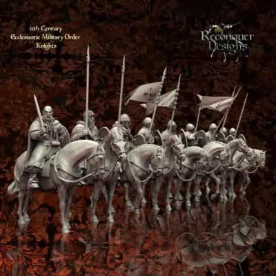 12th century Ecclesiastic Military Order Knights, set of 9