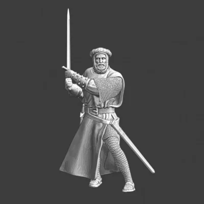Medieval Templar - fighting with sword - NCM