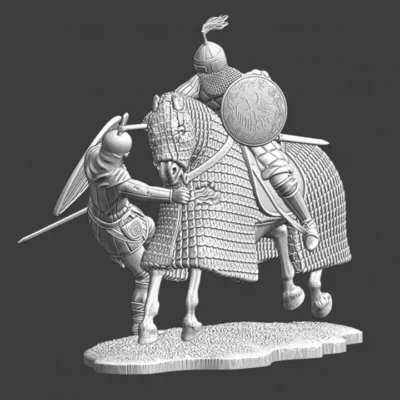 Medieval Byzantine Heavy cavalry killing crusader - NCM
