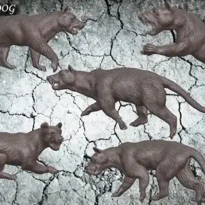 Beardog (Stylocionids) 5 different poses, kit