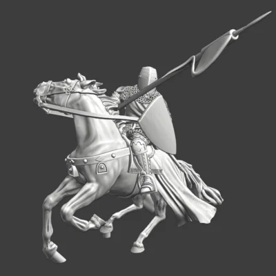 Medieval mounted knight chainmail/plate