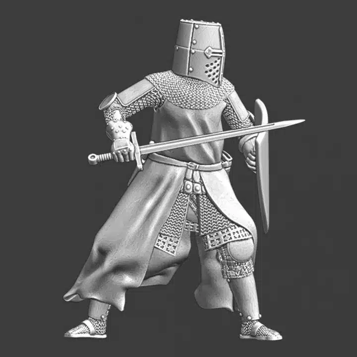 Medieval knight in defensive pose - NCM