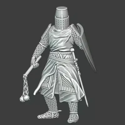 Medieval crusader knight with flail - NCM