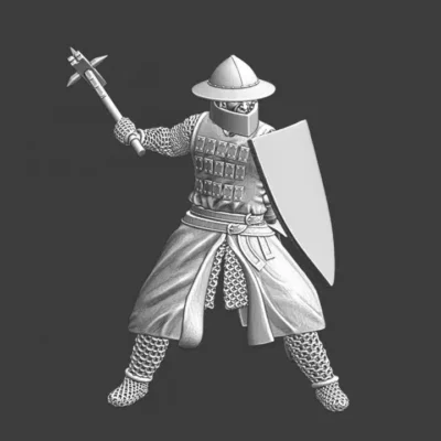 Medieval crusader knight with warhammer - NCM