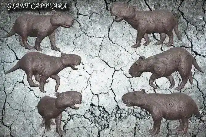 giant capyvara 6 different poses, kit