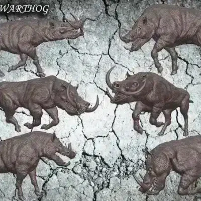 giant warthog 6 different poses, kit