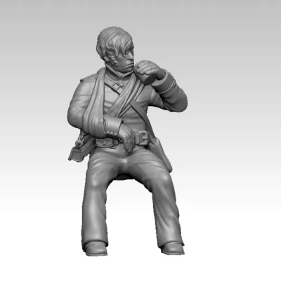 Hanoverian infantry wounded resting