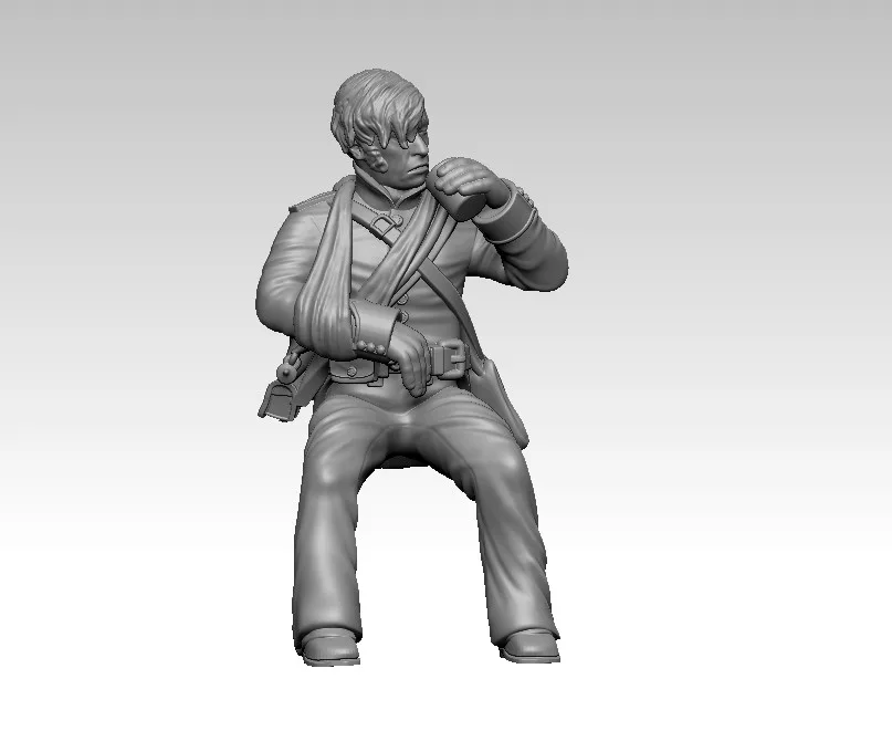 Hanoverian infantry wounded resting