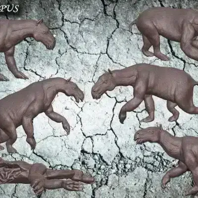 moropus 6 different poses, kit