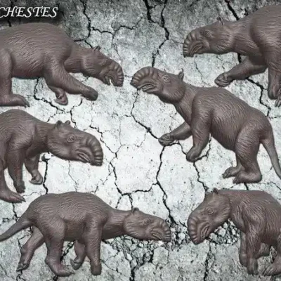 palorchestes 6 different poses, kit