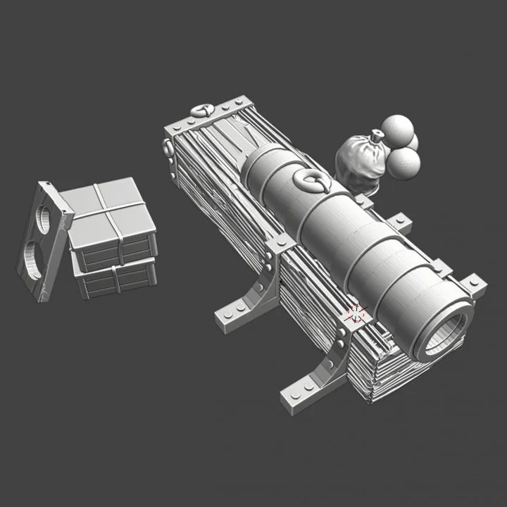 Heavy medieval canon - fixed position