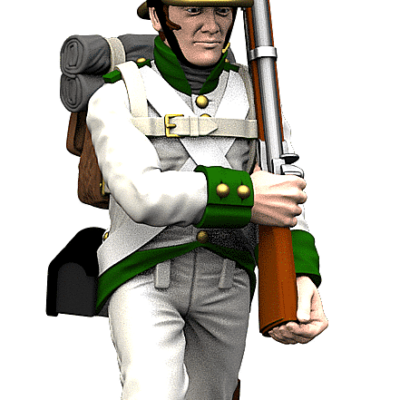 Walking holding 56th Line Infantry Regiment - German Fusiliers 1809 Helmets - Imperial Austrian Army Napoleonic