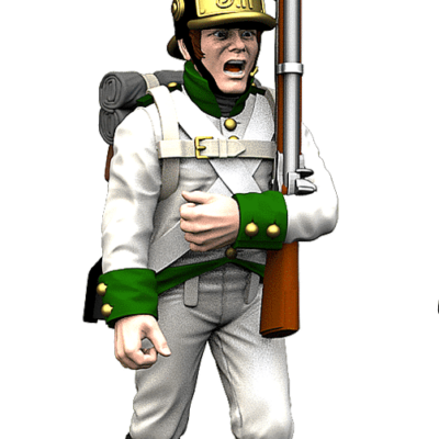 Walking shouting 56th Line Infantry Regiment - German Fusiliers 1809 Helmets - Imperial Austrian Army Napoleonic