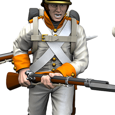 Rushing forward 23rd Skirmish Order - German Fusiliers 1809 Helmets - Austrian Napoleonic