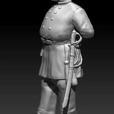 Chubby Civil War Captain with mostache