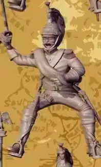 Napoleonic French 11th regiment Cuirassier (without cuirass) - rider E