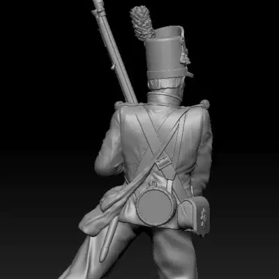 Coldstream Guards 1815 - Shoulder against door hard no backpack