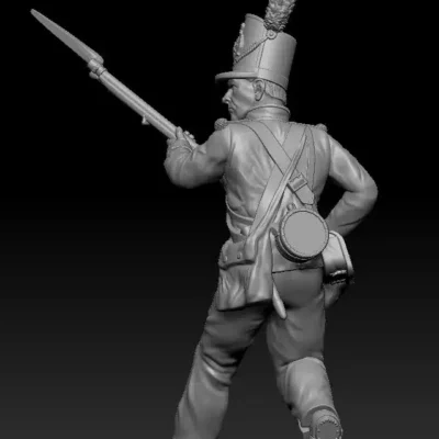 Coldstream Guards 1815 - Shoulder against door no backpack