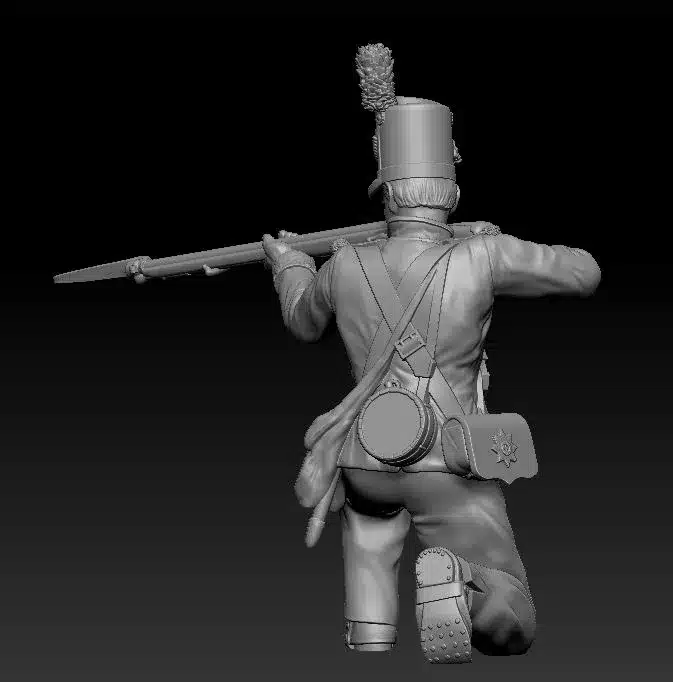 Coldstream Guards 1815 - Kneeling aiming down no backpack