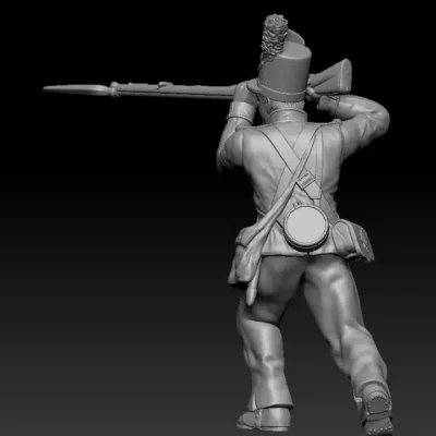 Coldstream Guards 1815 - Stabbing with bayonet no backpack