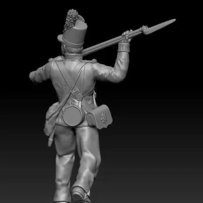 Coldstream Guards 1815 - Attacking with rifle stock no backpack