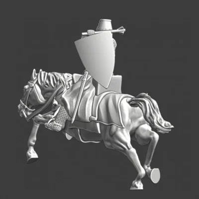 Medieval knight swing his mace - NCM