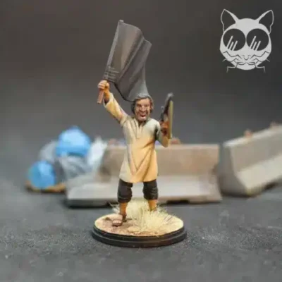 Middle East and North Africa rebel, flag waver