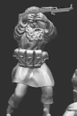 Middle East and North Africa rebel, shooting overhead