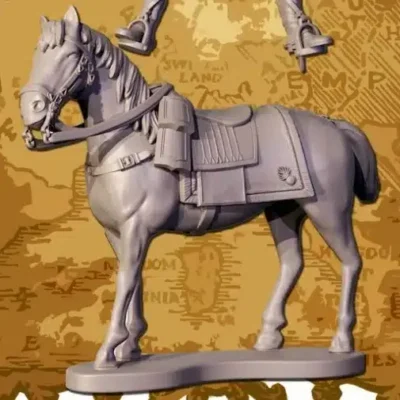 Napoleonic French Heavy Cavalry, Cuirassier / Carabinier officer horse