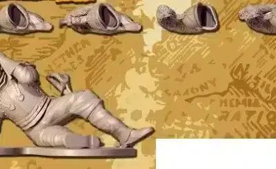 Napoleonic French Heavy Cavalry Cuirassier / Carabinier wounded on ground