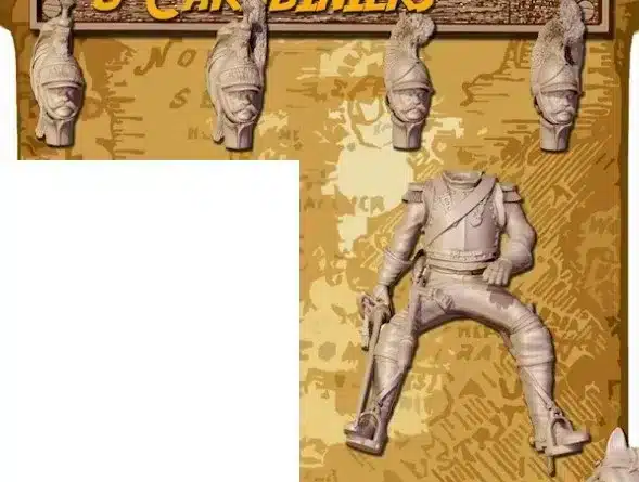 Napoleonic French Heavy Cavalry, Cuirassier / Carabinier rider 1 with ammunition bag