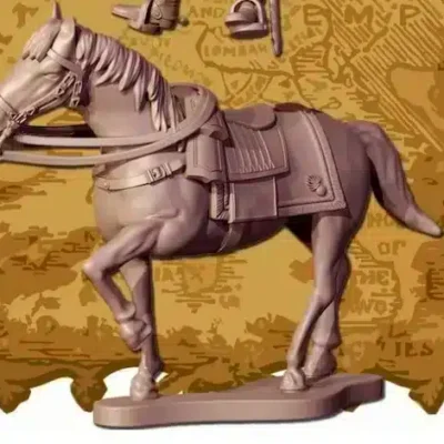 Napoleonic French Heavy Cavalry, Cuirassier / Carabinier officers horse v2