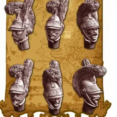 Napoleonic French Napoleonic French westphalian cuirassiers heads