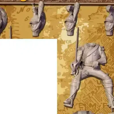 Napoleonic French Heavy Cavalry, Cuirassier / Carabinier rider 3 with ammunition bag